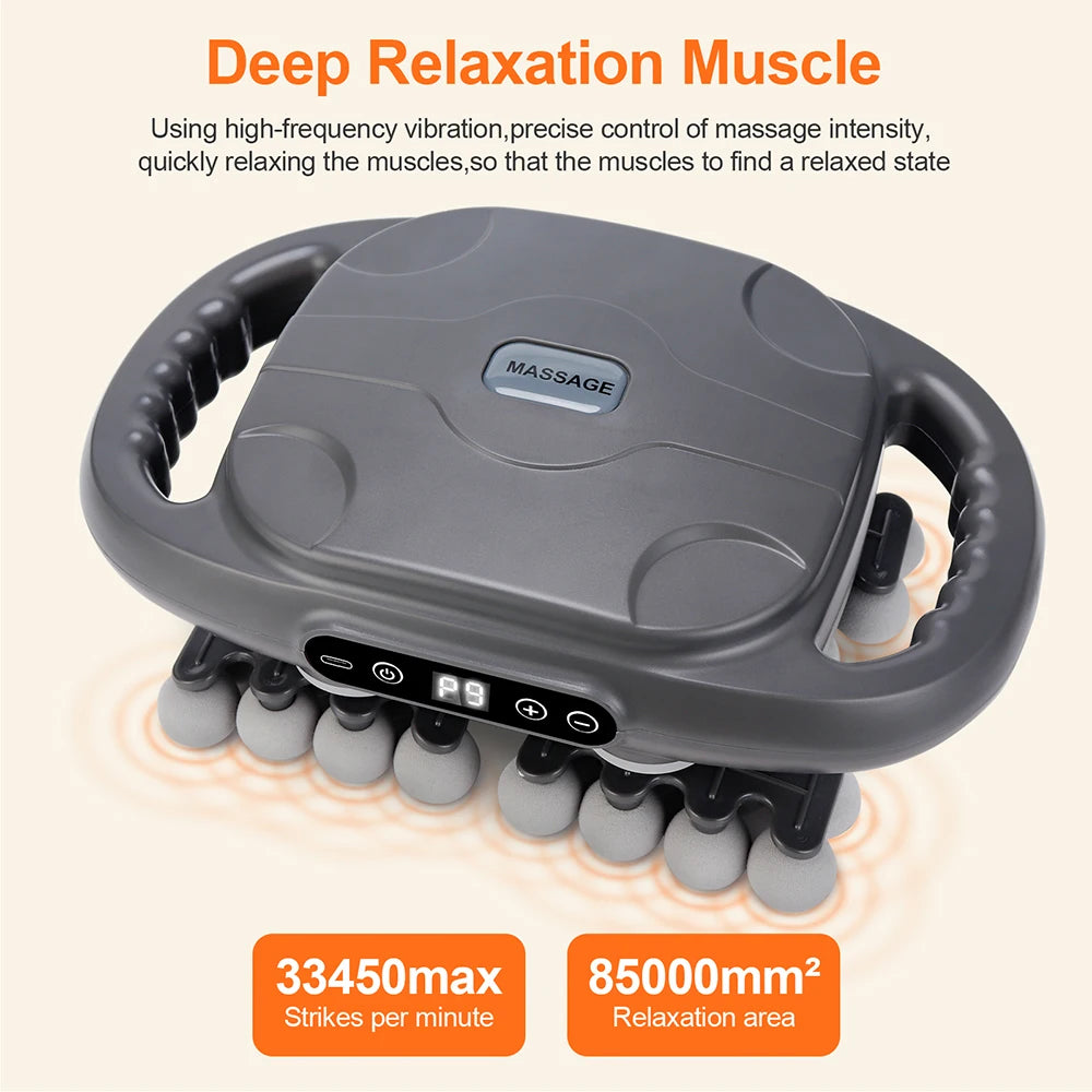 Iebilif Wireless 42 Heads Fascia Massage Gun Red Light Therapy