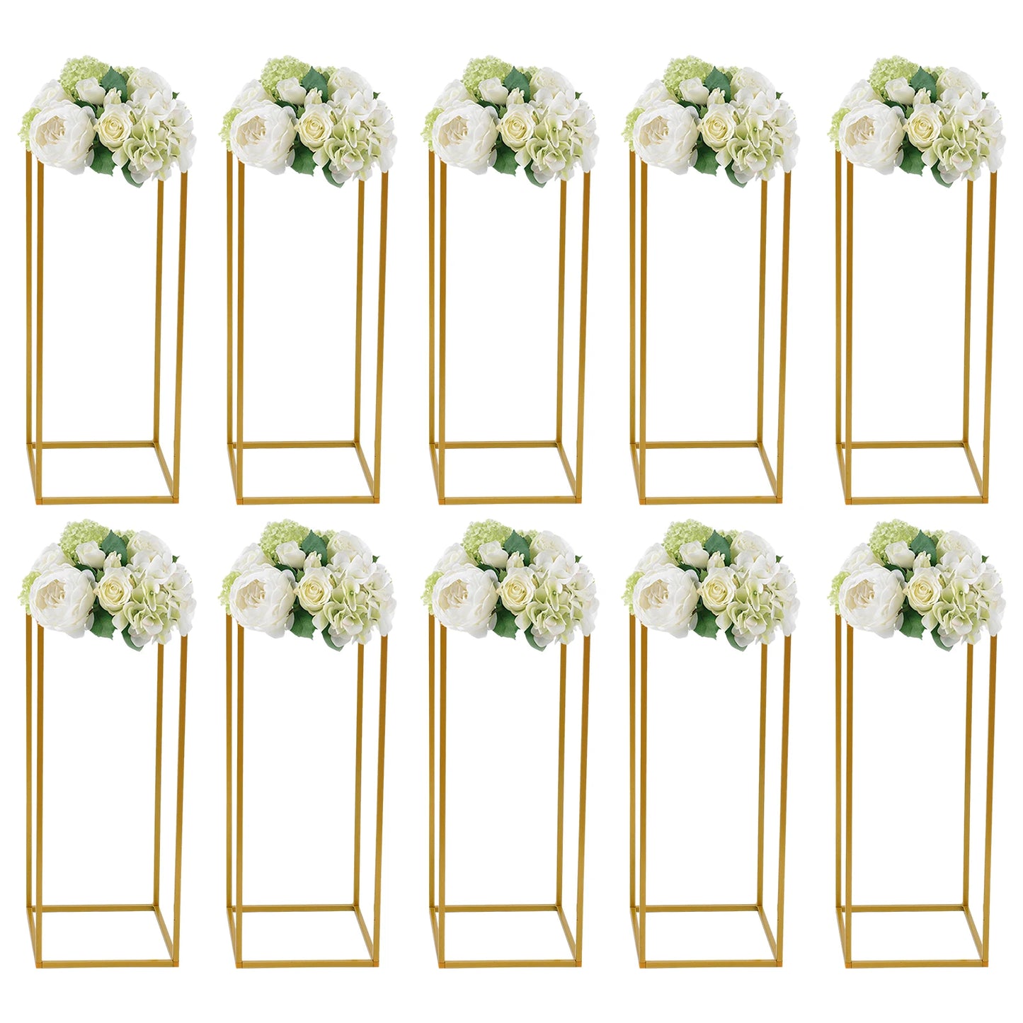 10 Piece Metal Flower Rack Set For Wedding And Events