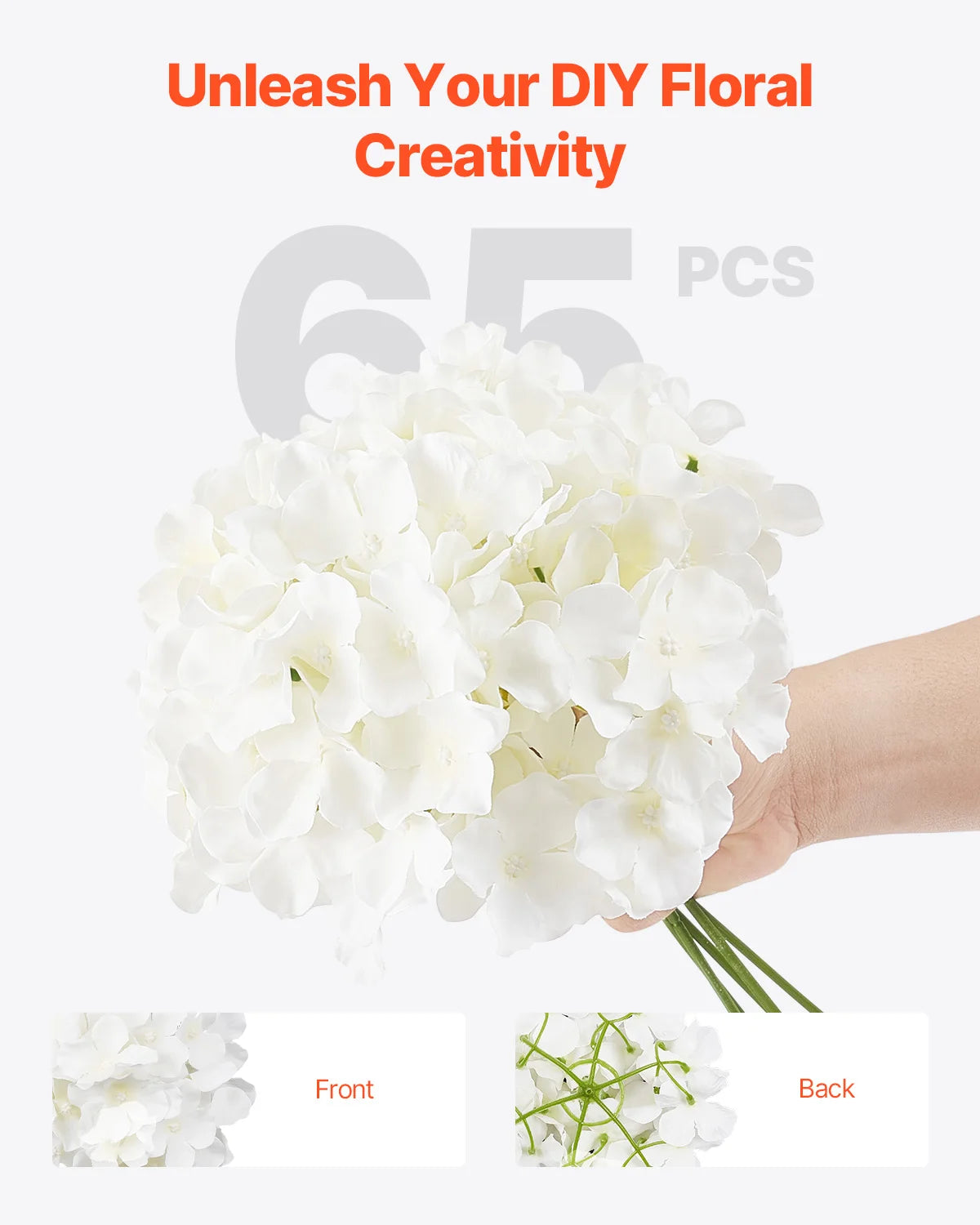 SucceBuy Realistic Artificial Hydrangea Flowers For Home And Wedding Decor