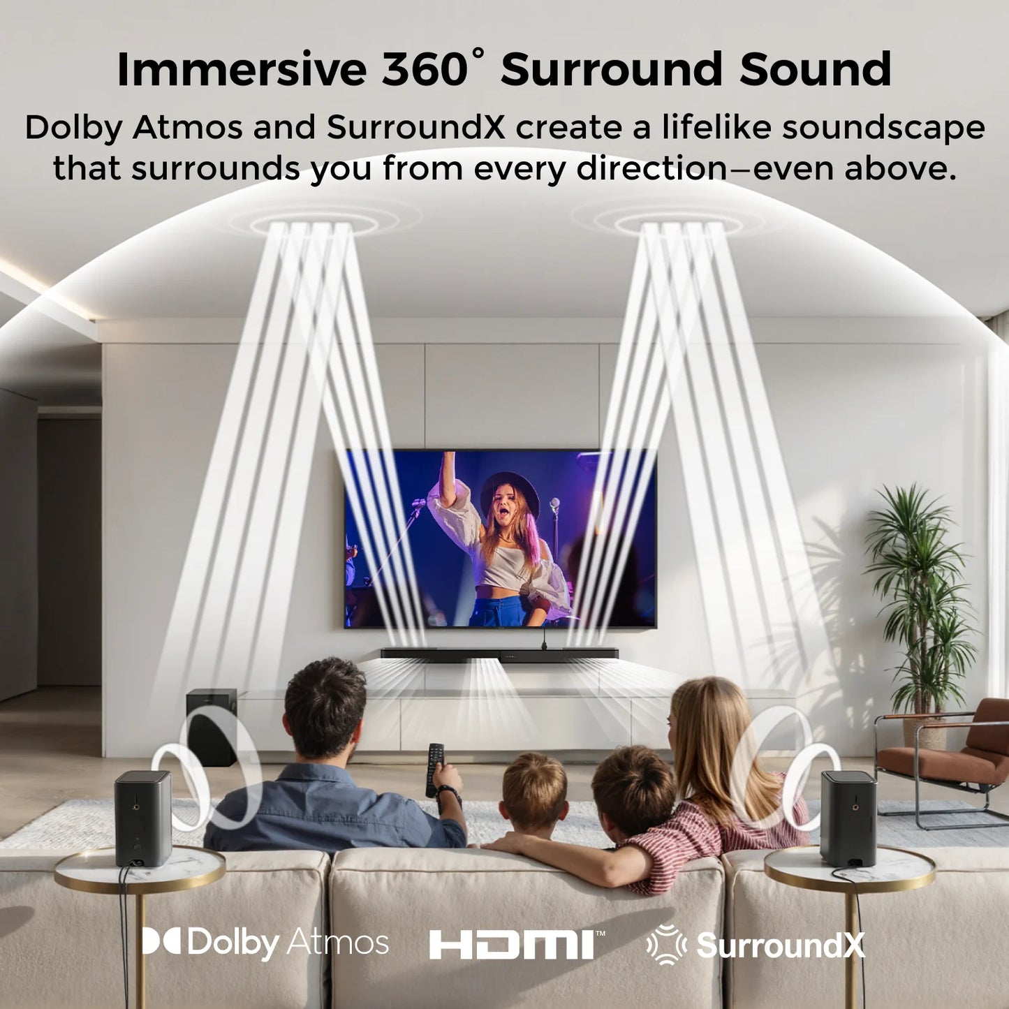 Ultimea 460W 5.1.2ch Dolby Atmos Sound Bar With Surround Speakers