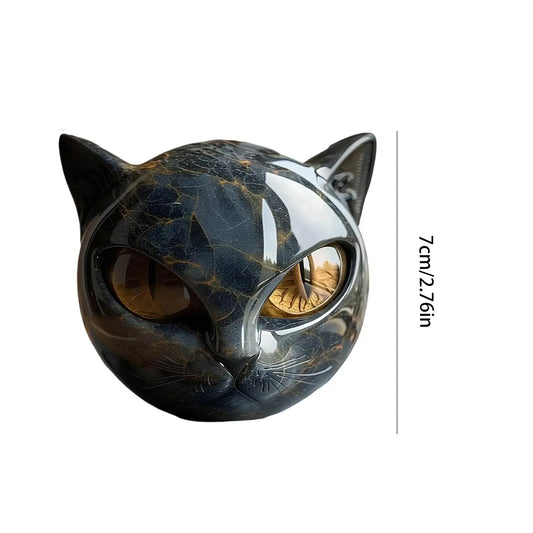 Resin Cat Stone Figurine Keepsake For Desk Decor And Gift