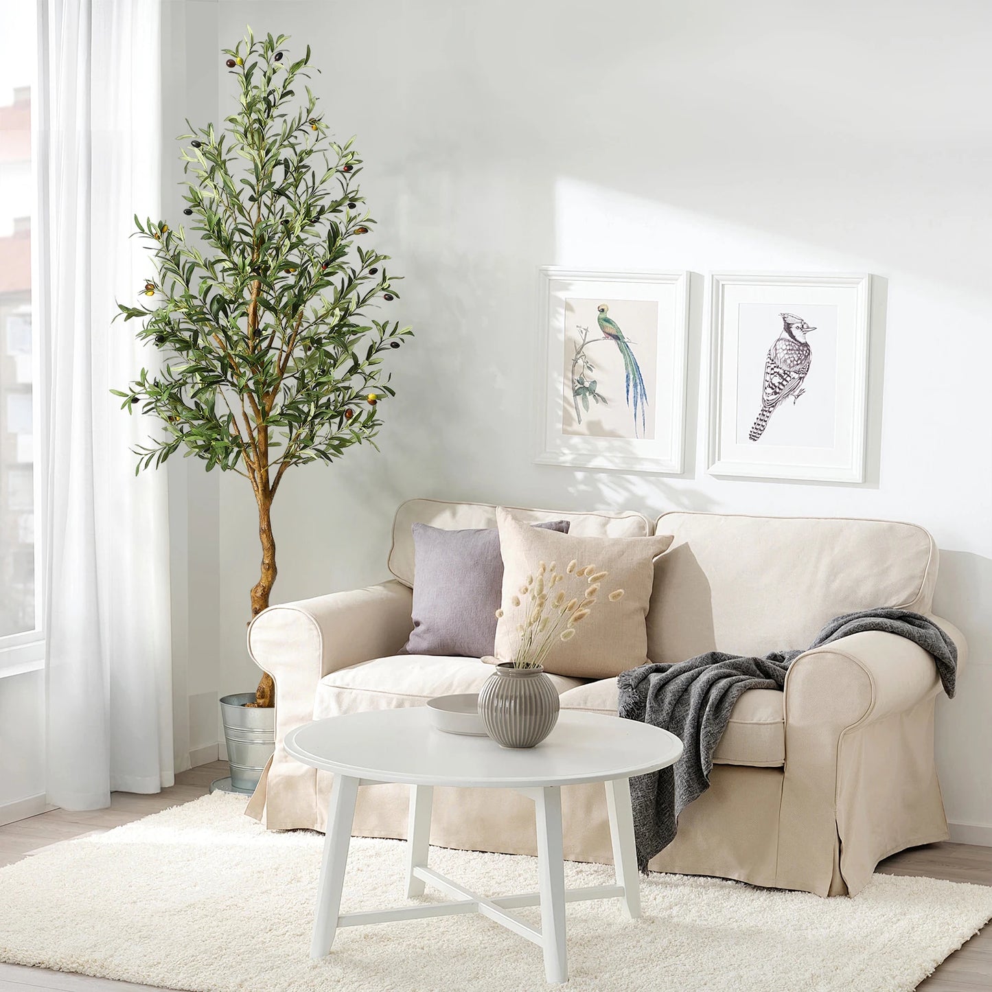 HiMISS Artificial Olive Tree In Pot Realistic Fake Plant Decor