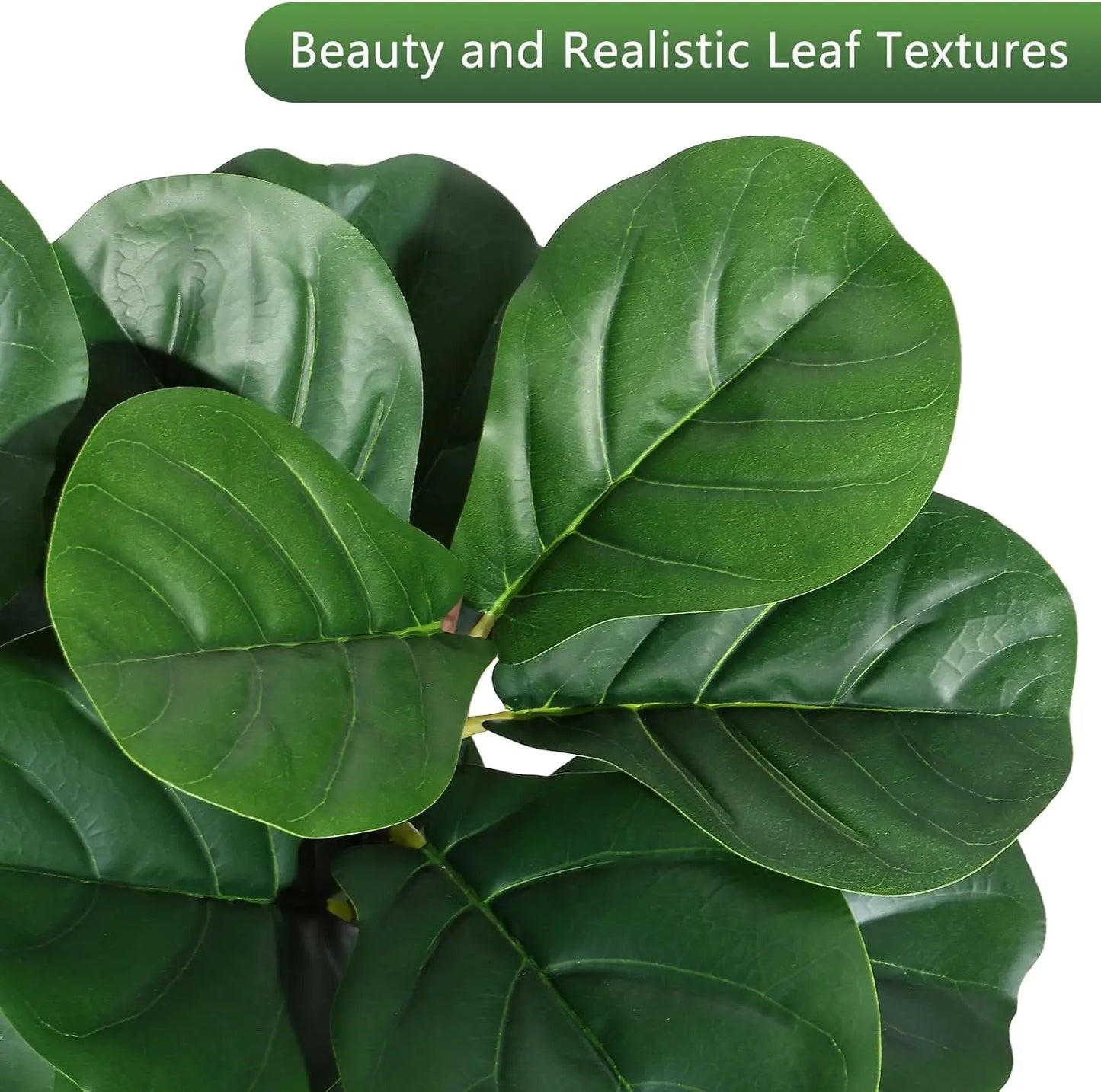 HiMISS Fiddle Leaf Fig Tree Artificial Lifelike In Planter
