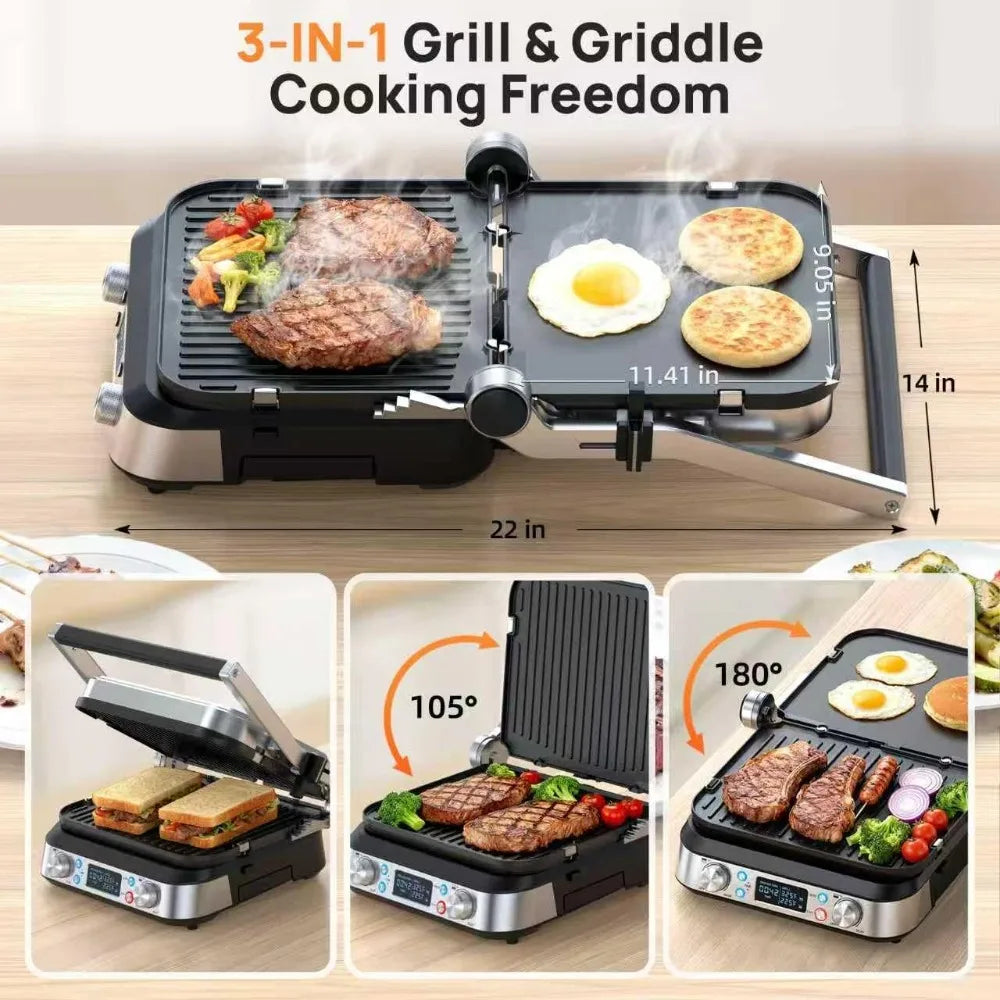 XMSJ 6 In 1 Griddle And Indoor Grill Smokeless Pancake