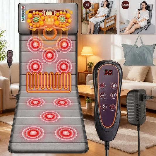 Electric Massage Mat Full Body Massager With Heating Neck Back