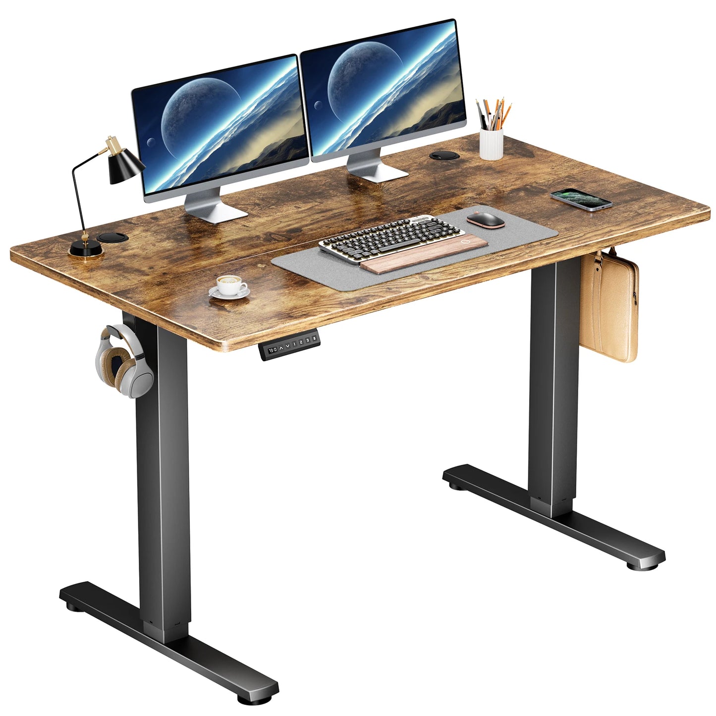 JHK Electric Standing Desk With Adjustable Height For Office Workstation