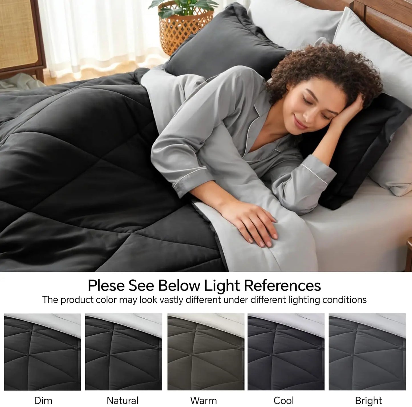 Queen Comforter Set Bed In A Bag Microfiber Reversible Bedding