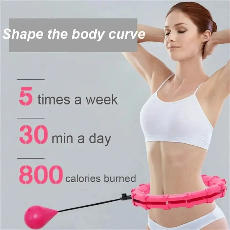 Smart Weighted Hula Hoop With 24 Detachable Links For Adults