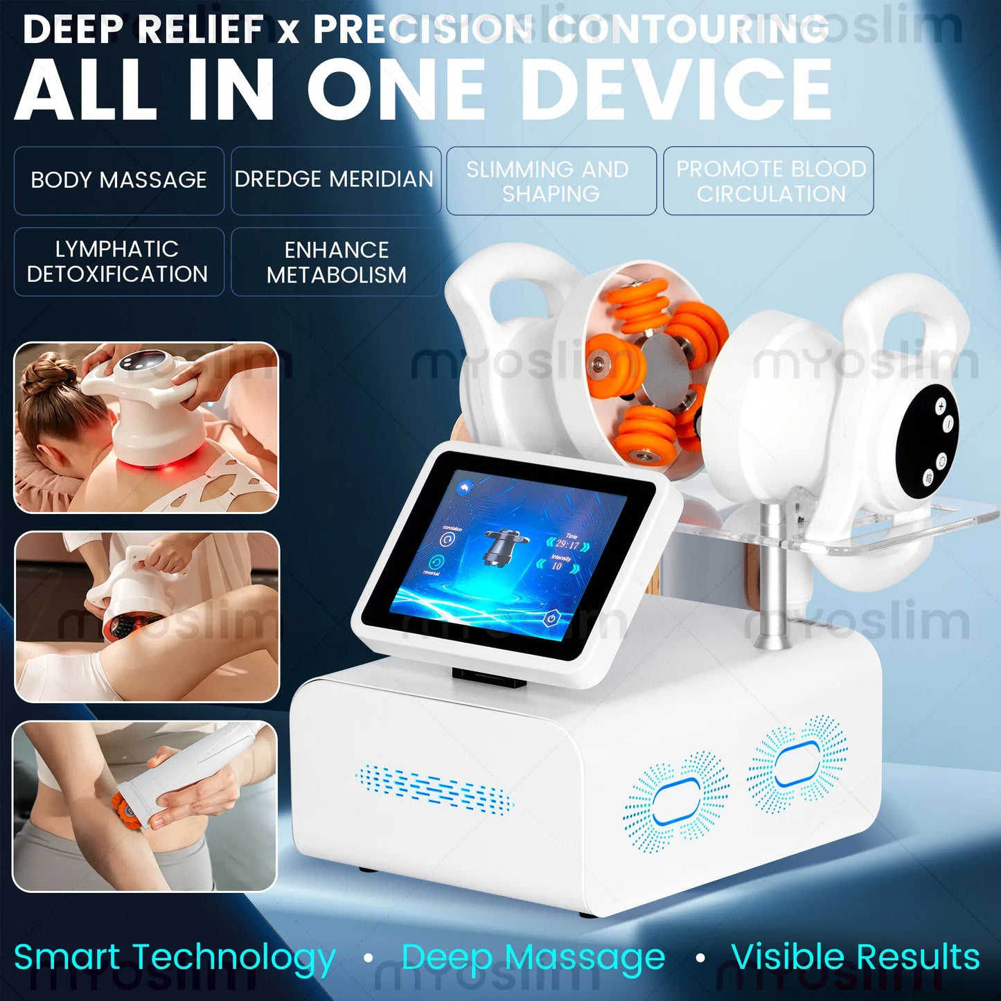 Portable Desktop Inner Ball Roller Massage Machine For Cellulite Reduction