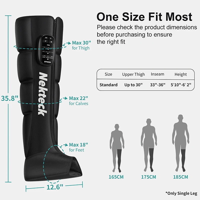 Nekteck Cordless Air Pressure Leg Massager For Feet And Calf