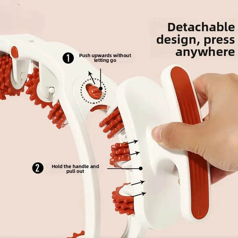 Multi-Function Full Body Ring Leg Massager Roller With Detachable Handles