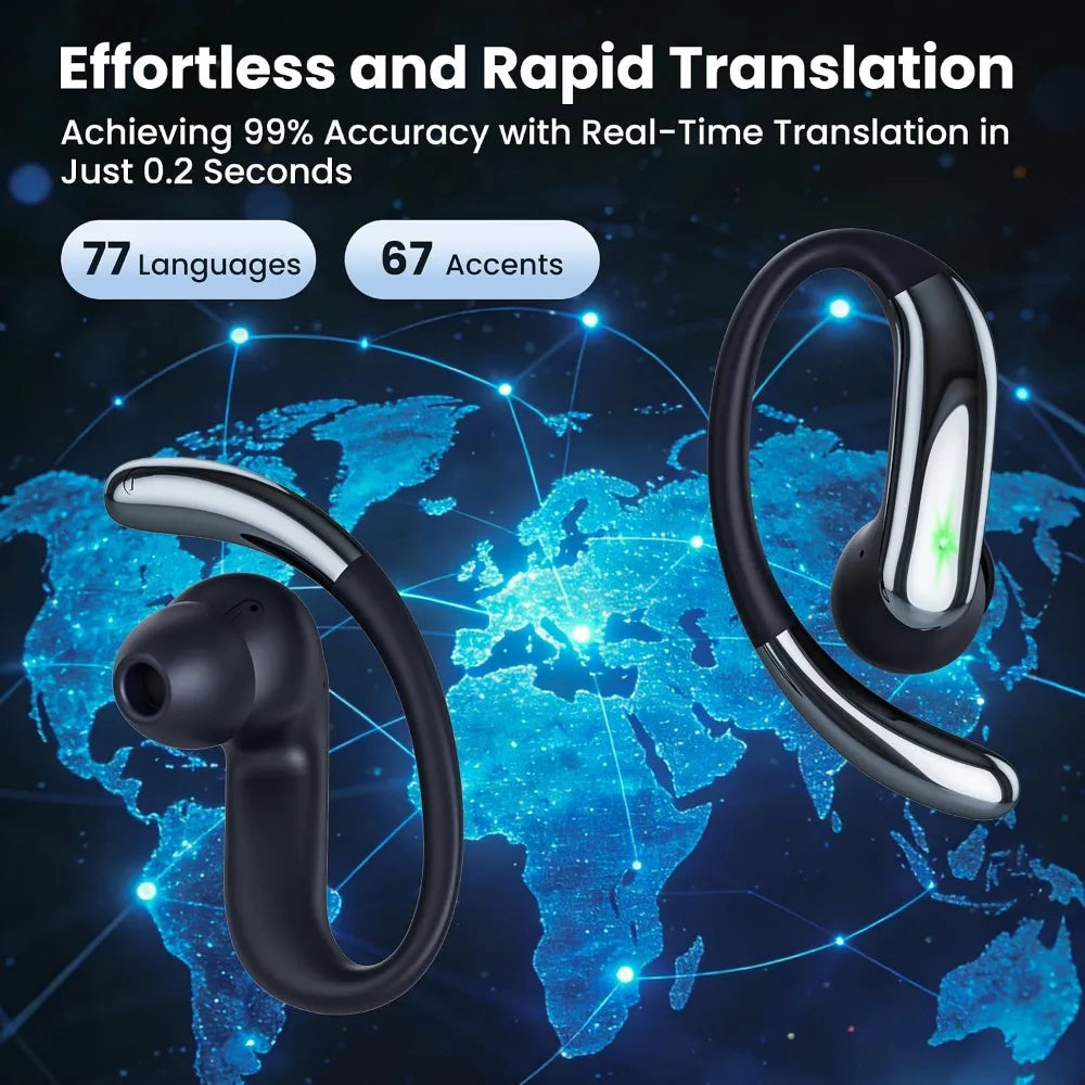 Wireless AI Translation Earbuds With Active Noise Cancellation