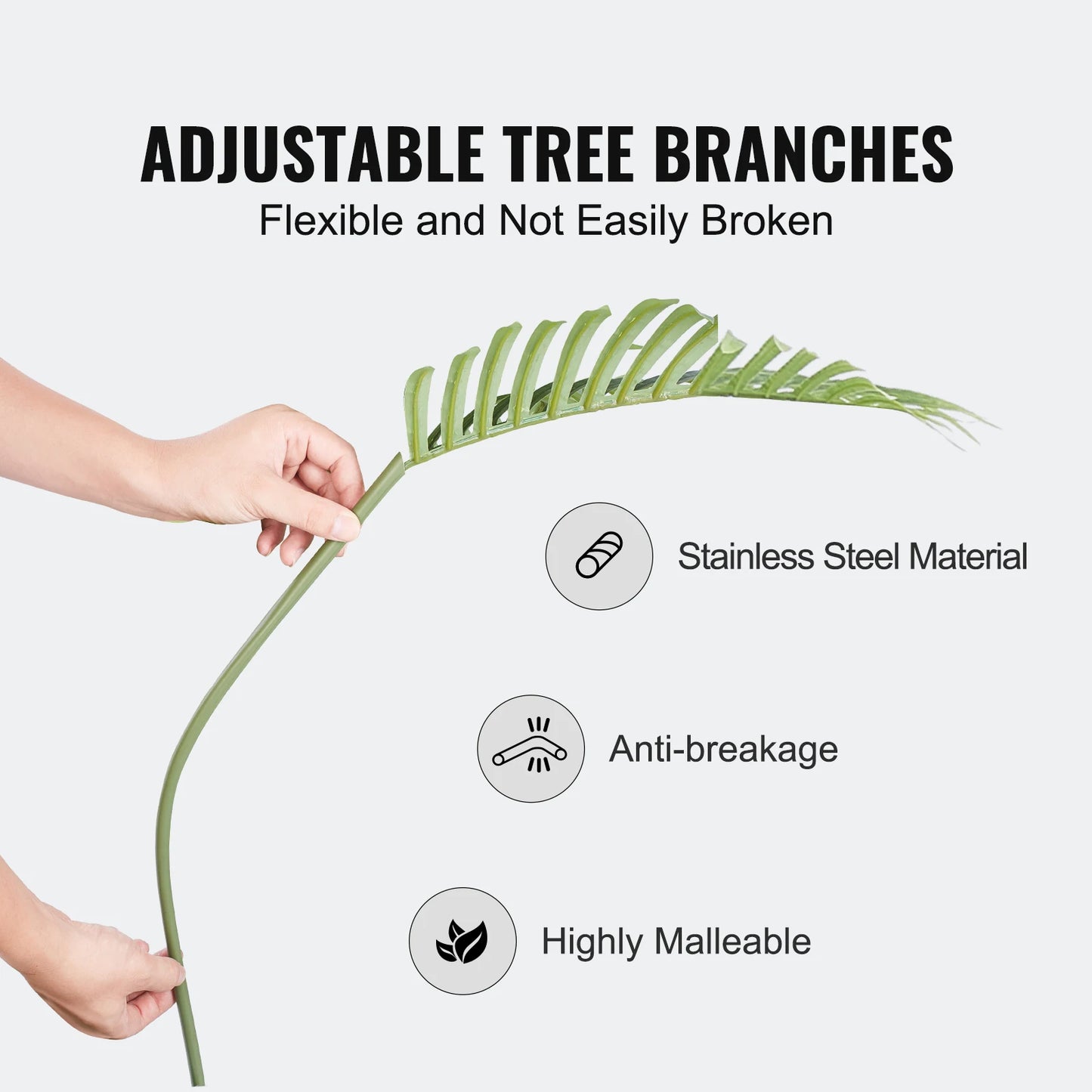 SucceBuy Artificial Palm Tree Faux Plant With Anti Tip Stability For Home
