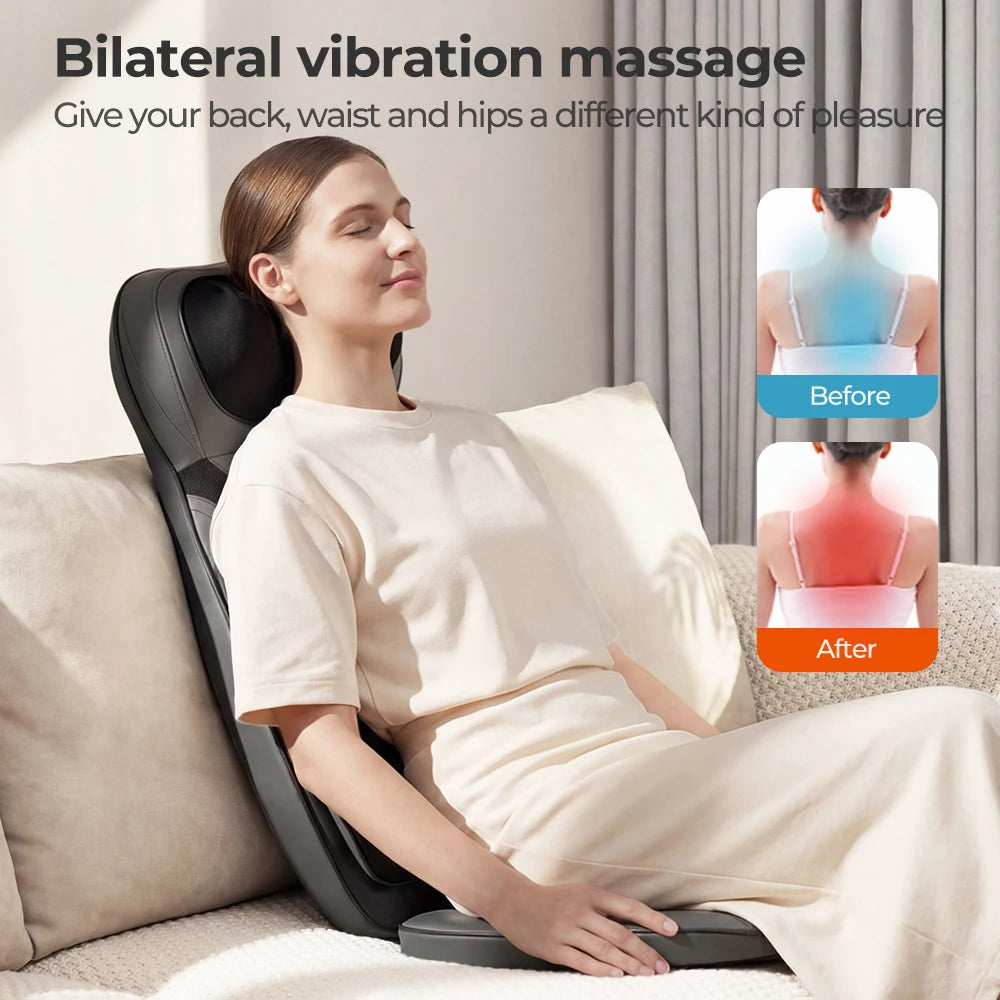HIMOUTA Shiatsu Neck And Back Massager With Heat Adjustable