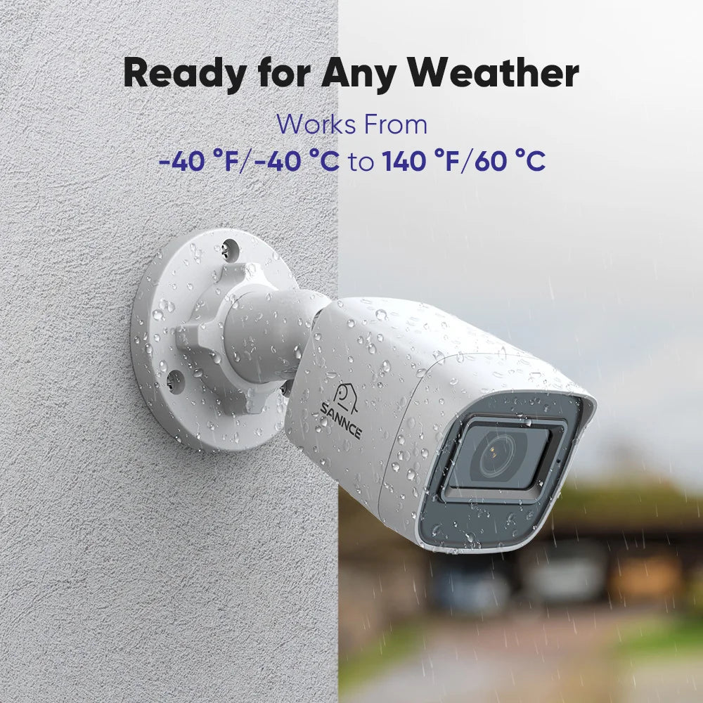 SANNCE 2MP 1080P Bullet CCTV Camera 3.6mm Lens Night Vision DVR