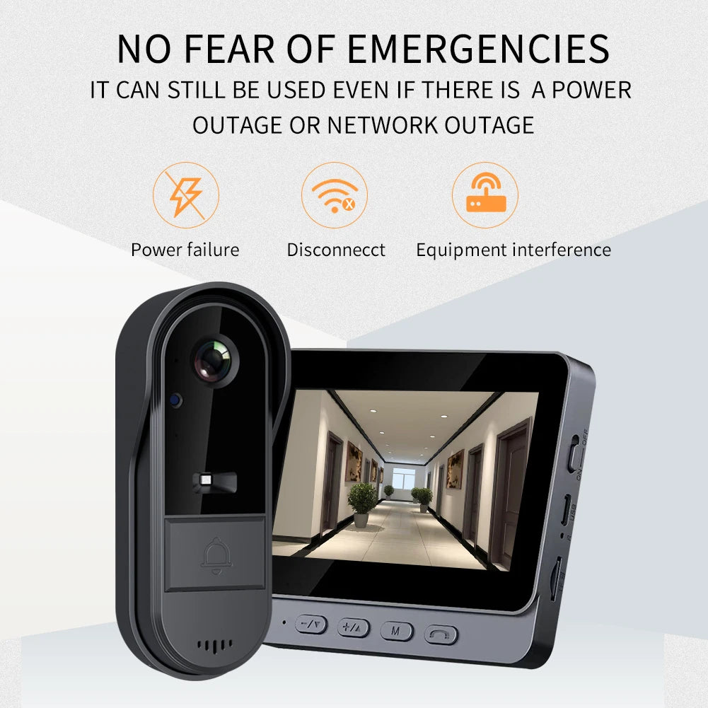 XBIBI WiFi Video Doorbell With 720P HD Camera And Two Way Intercom