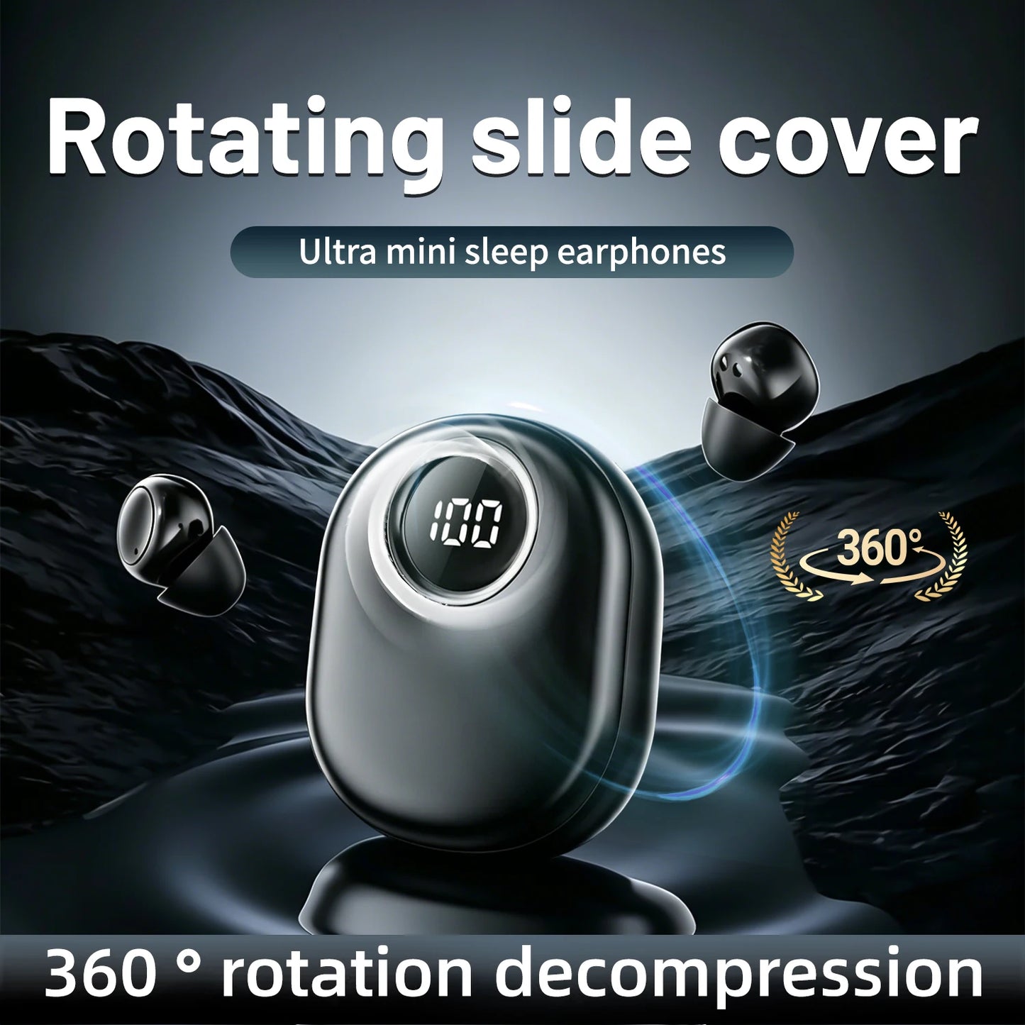 Shuke Bluetooth Wireless Sleep Earbuds With Active Noise Canceling