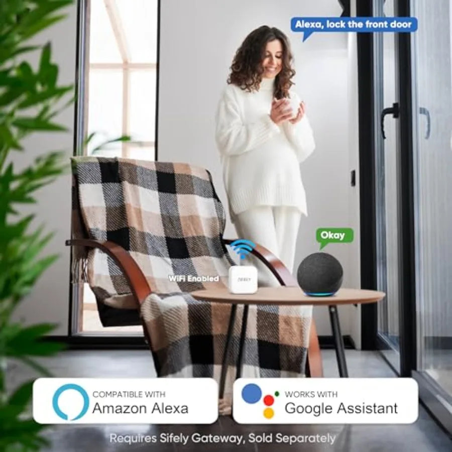 Fingerprint Smart Door Lock With Handle And Keypad Keyless Entry