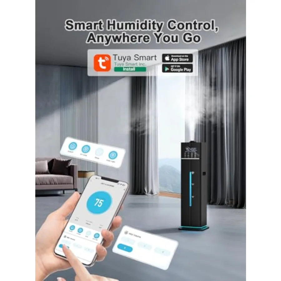 Smart Cool Mist Humidifier With App Control For Large Rooms
