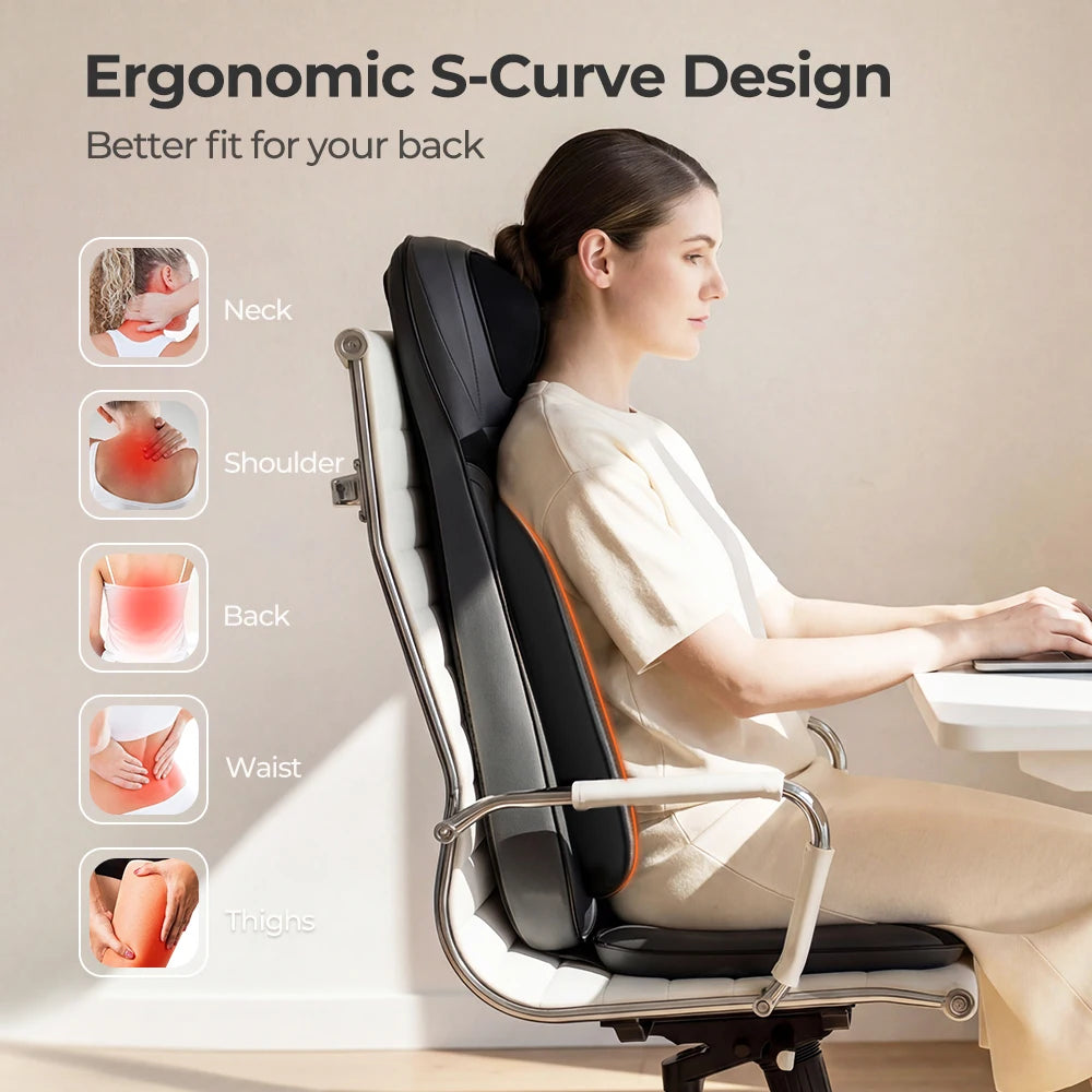 HIMOUTA Shiatsu Neck And Back Massager With Heat Adjustable