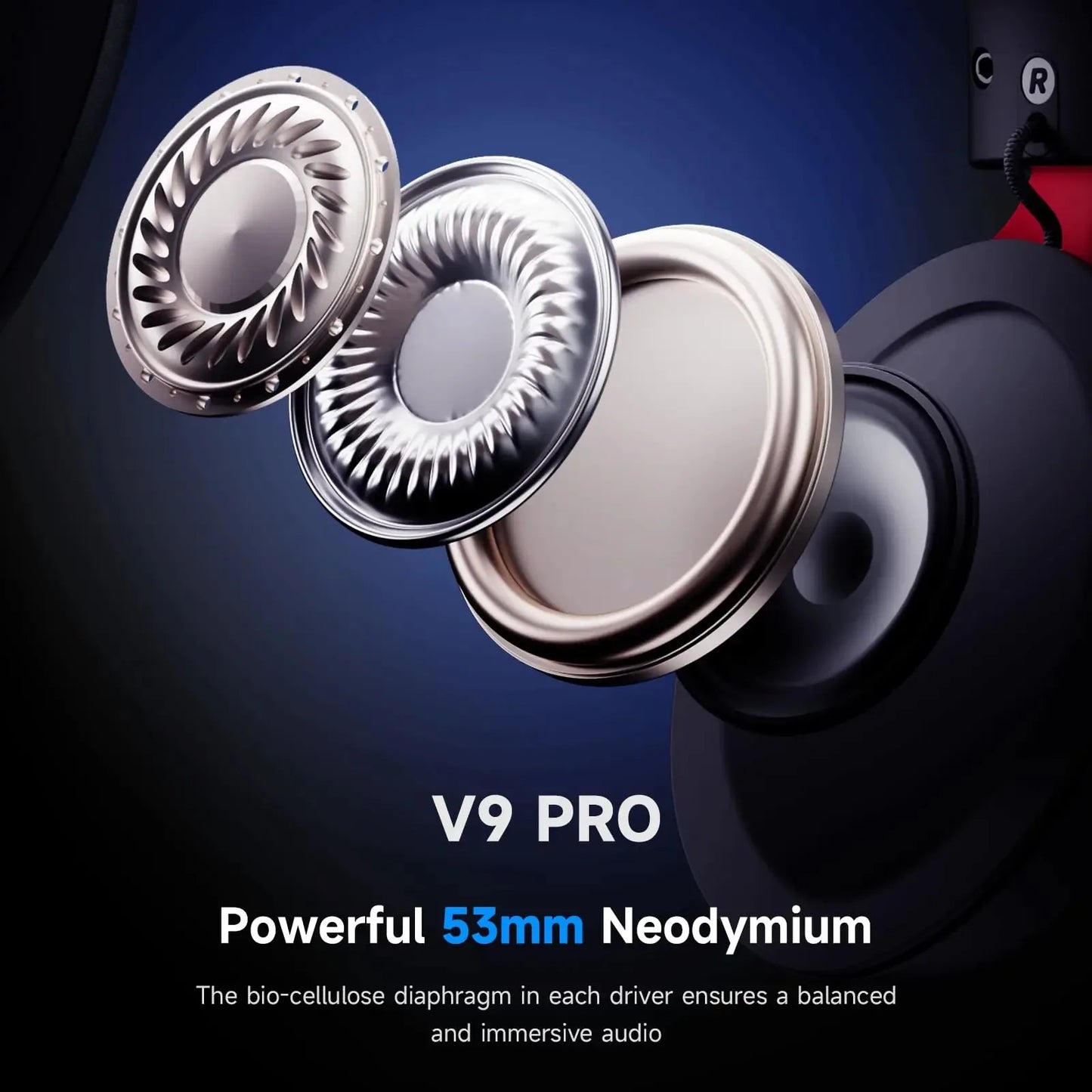 MCHOSE V9 Pro Wireless Headset With 7.1 Surround Sound Microphone