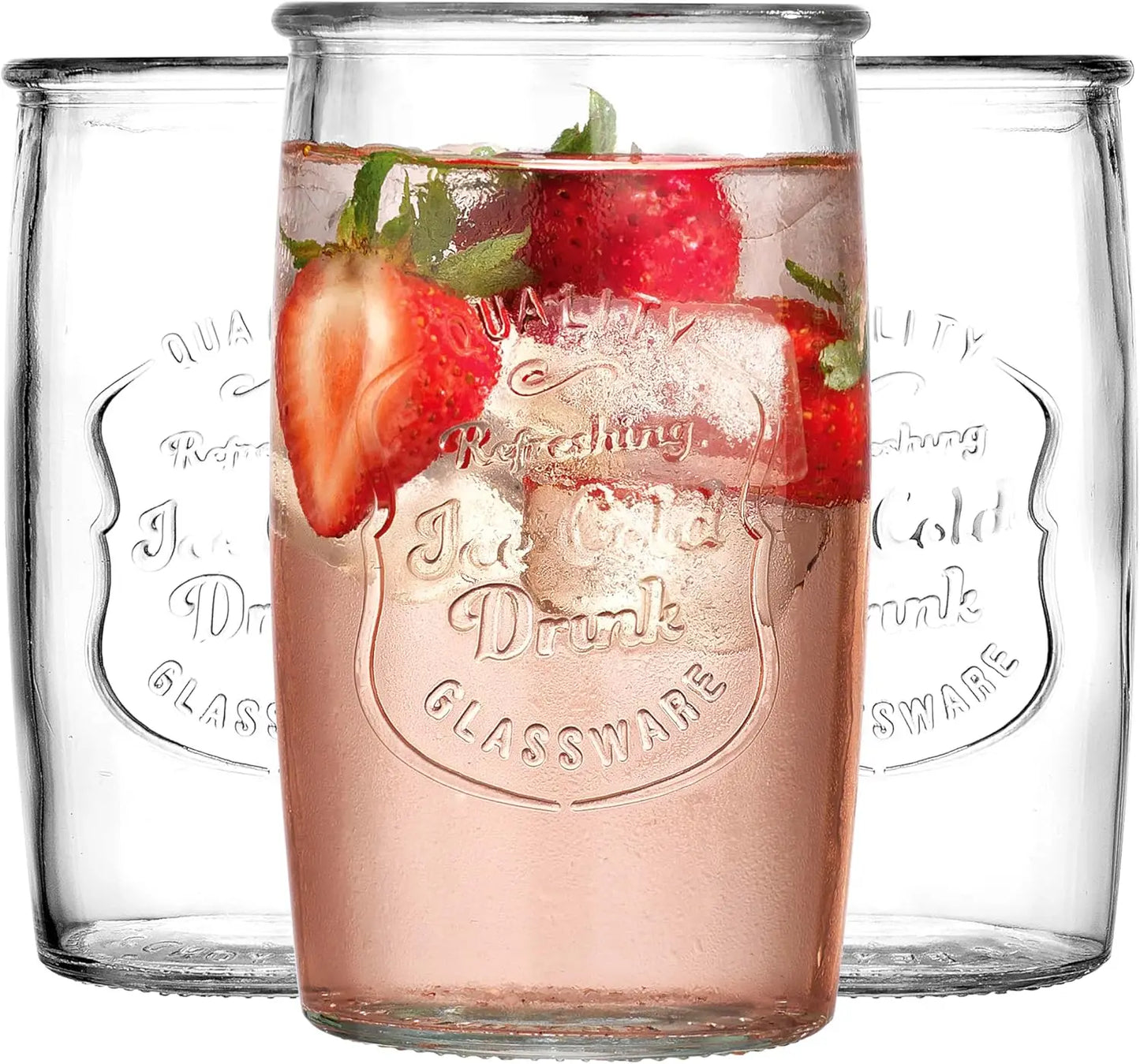 Vintage Italian Style Clear Tumbler Set of Glassware