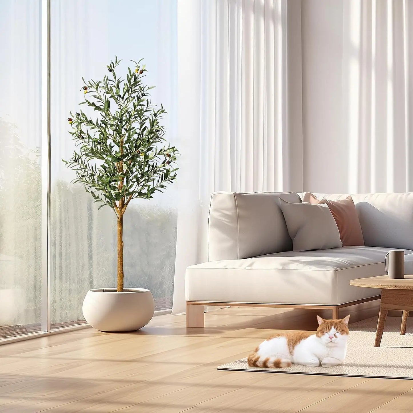 HiMISS Artificial Olive Tree In Pot For Home Decor Lifelike