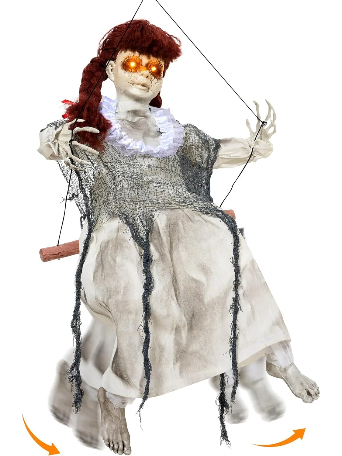 Joyfy Animated Hanging Scary Halloween Doll With Light Up Eyes