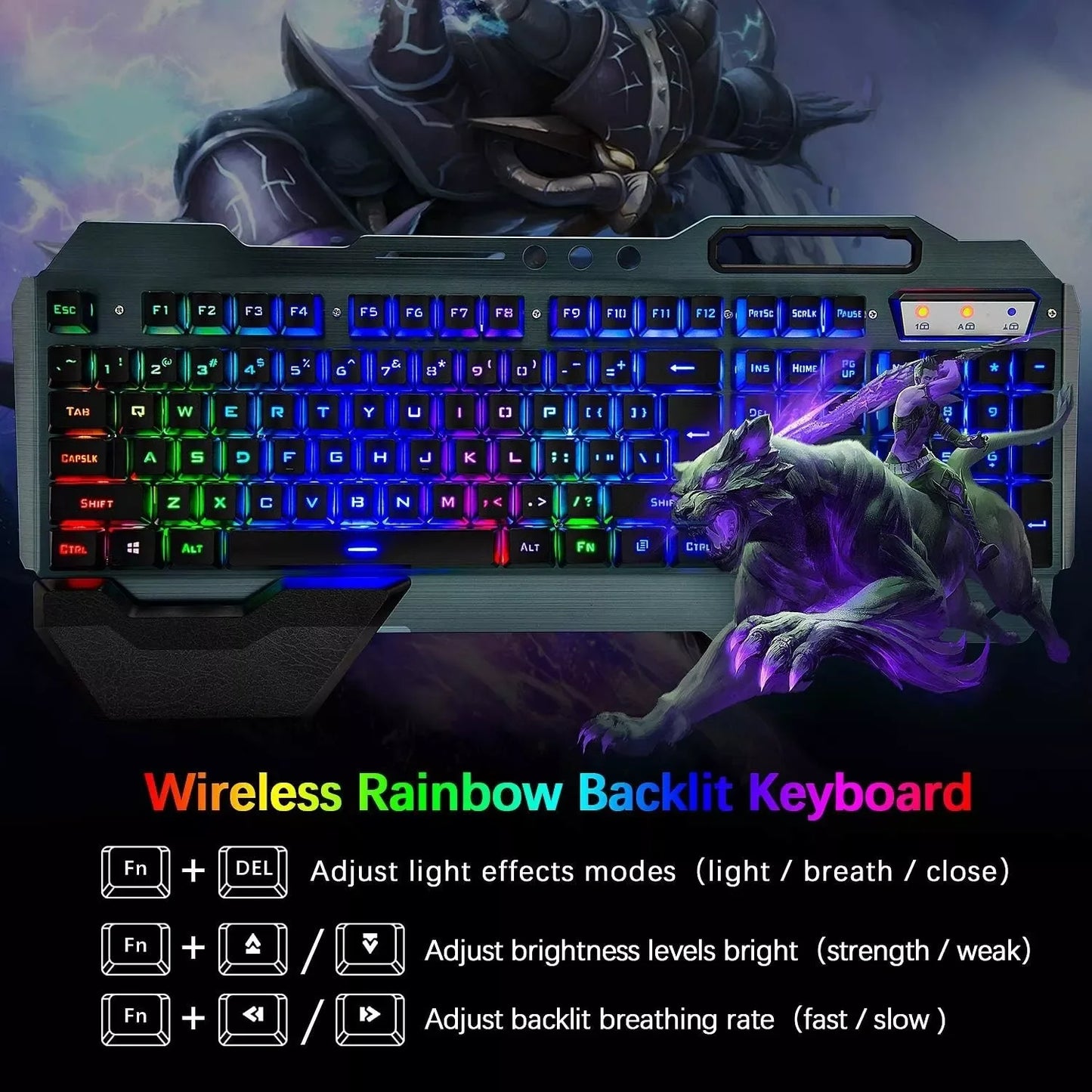 Ziyoulang Wireless Gaming Keyboard And Mouse Set Backlit