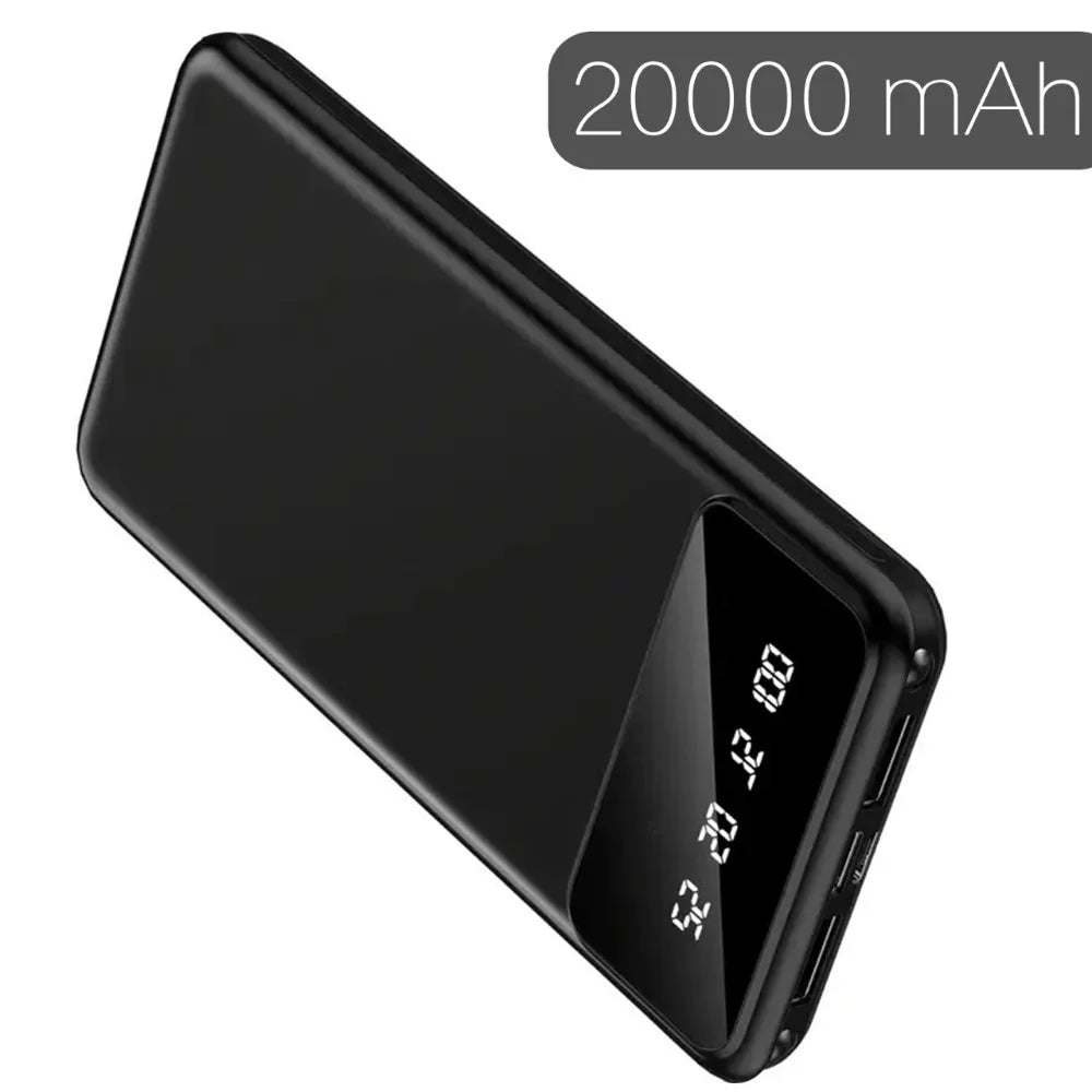 20000mAh Dual USB Power Bank With LED Display Type-C And Micro Inputs