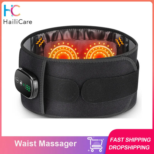 Hailicare Heated Waist Belt With Lumbar Support And Massage