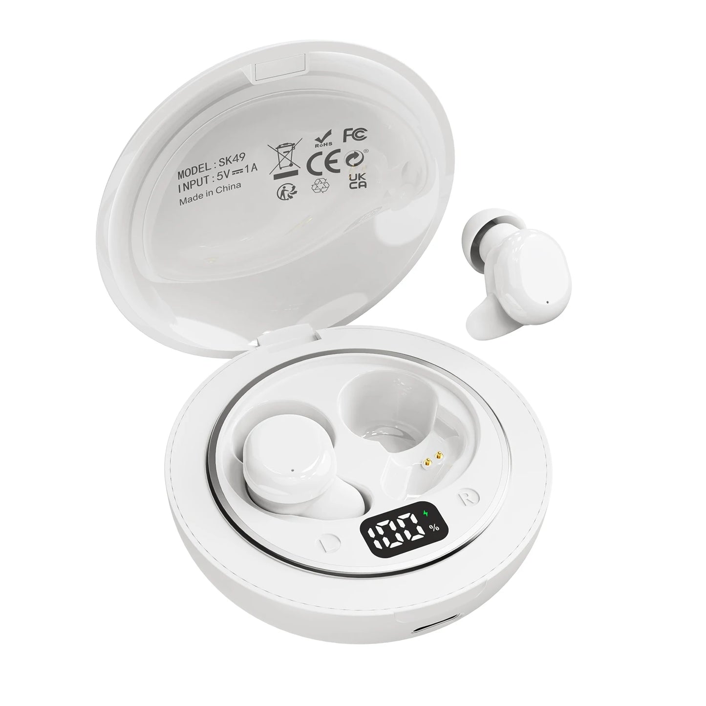 Shuke Sk49 Bluetooth Wireless Sleep Earbuds Noise Canceling With Case