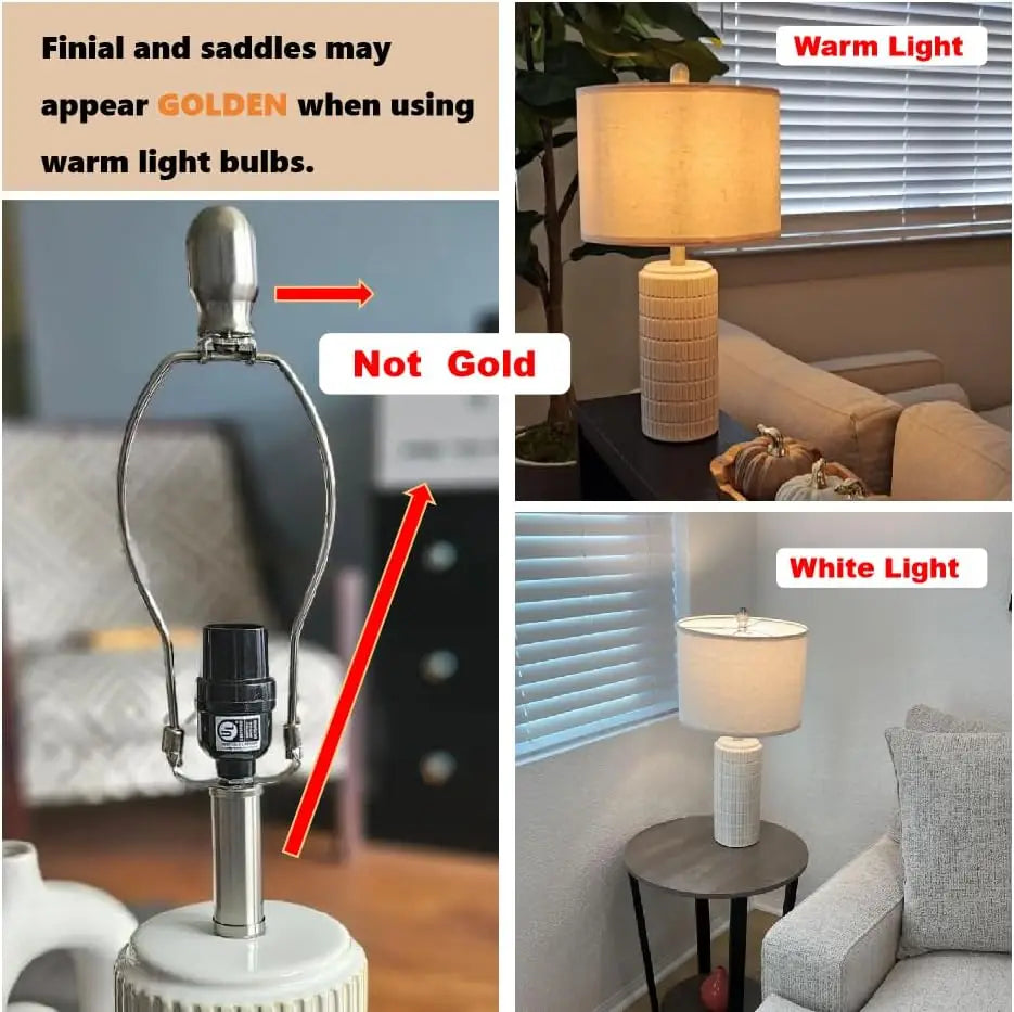Ceramic Table Lamp Set of 2 for Living Room Illumination