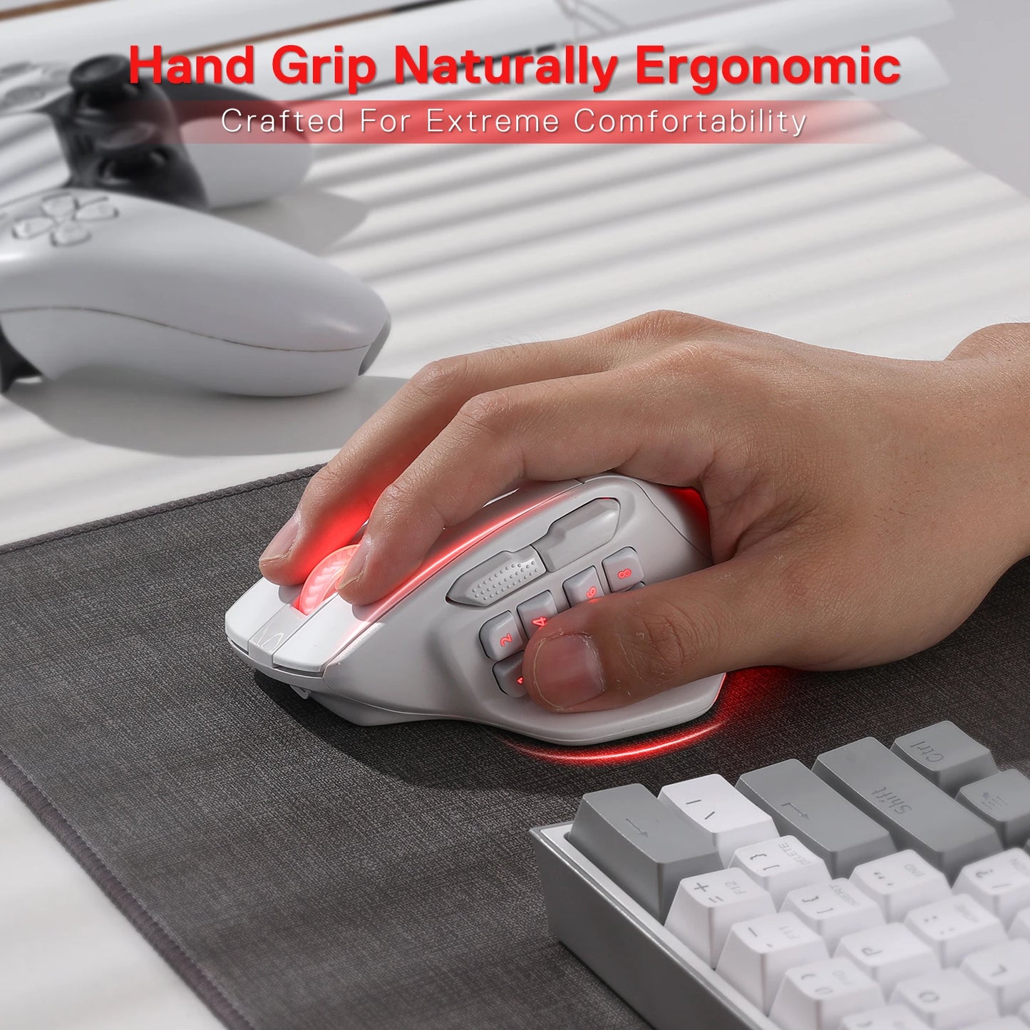 Redragon M811 PRO Wireless MMO Gaming Mouse 15 Programmable Buttons