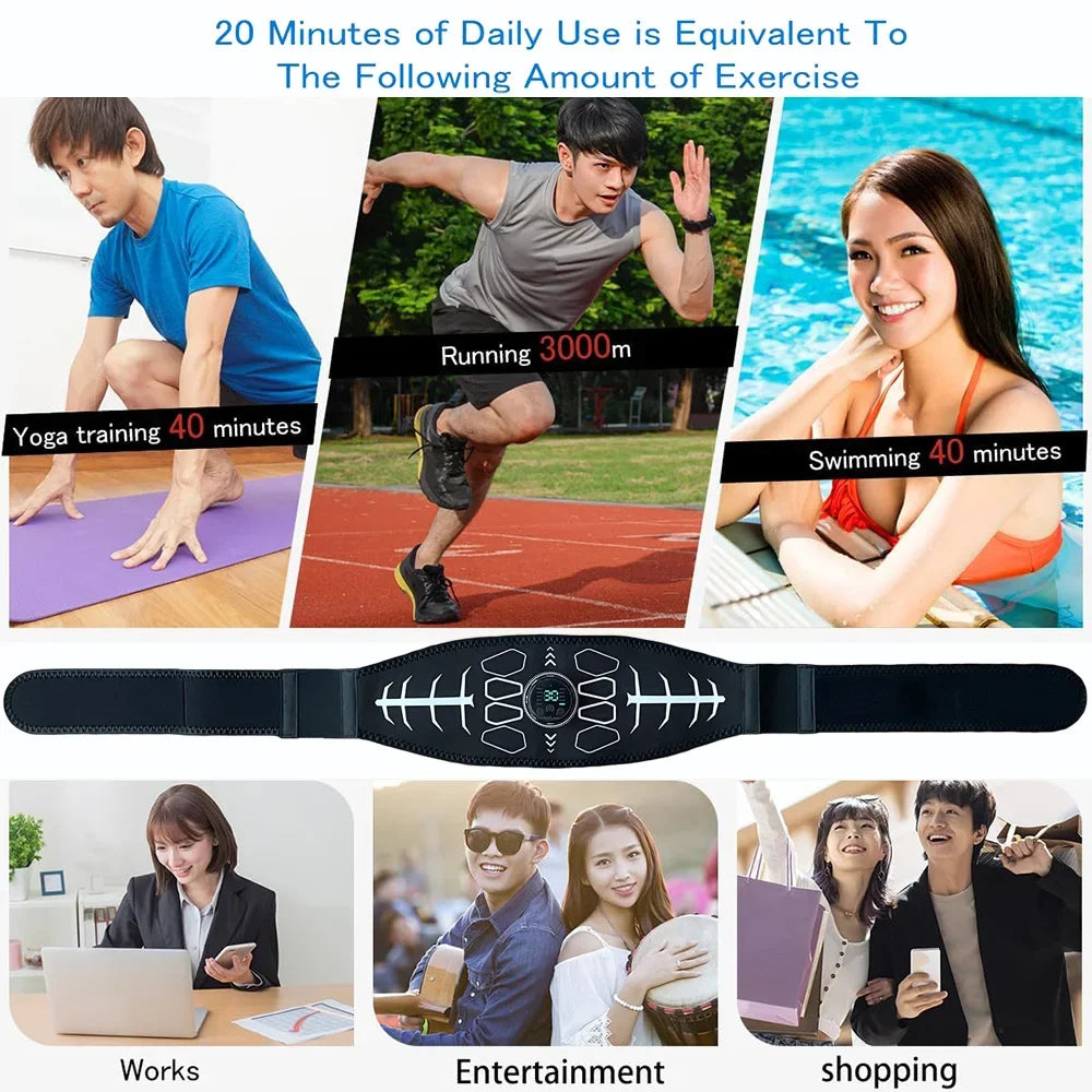 EMS Muscle Stimulator Abs Trainer Belt For Abdominal Toning