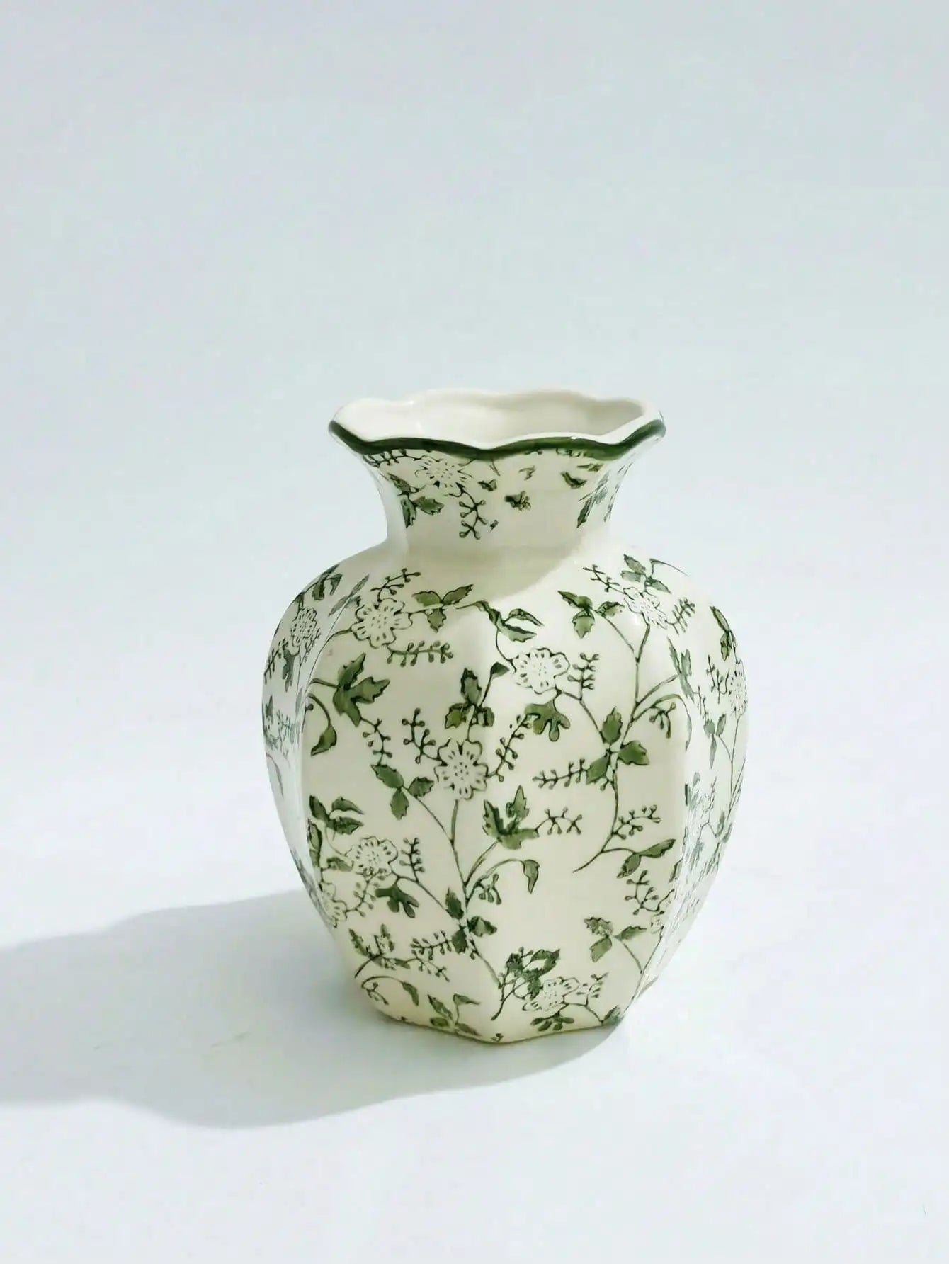 Blue And White Porcelain Vase Chinese Retro Floral Decor
