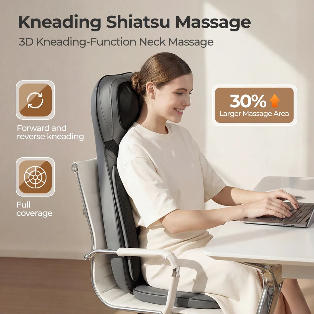HIMOUTA Shiatsu Neck And Back Massager With Heat Adjustable