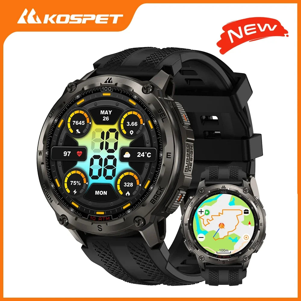 KOSPET Tank T4 Smartwatch With GPS And Heart Rate Tracking