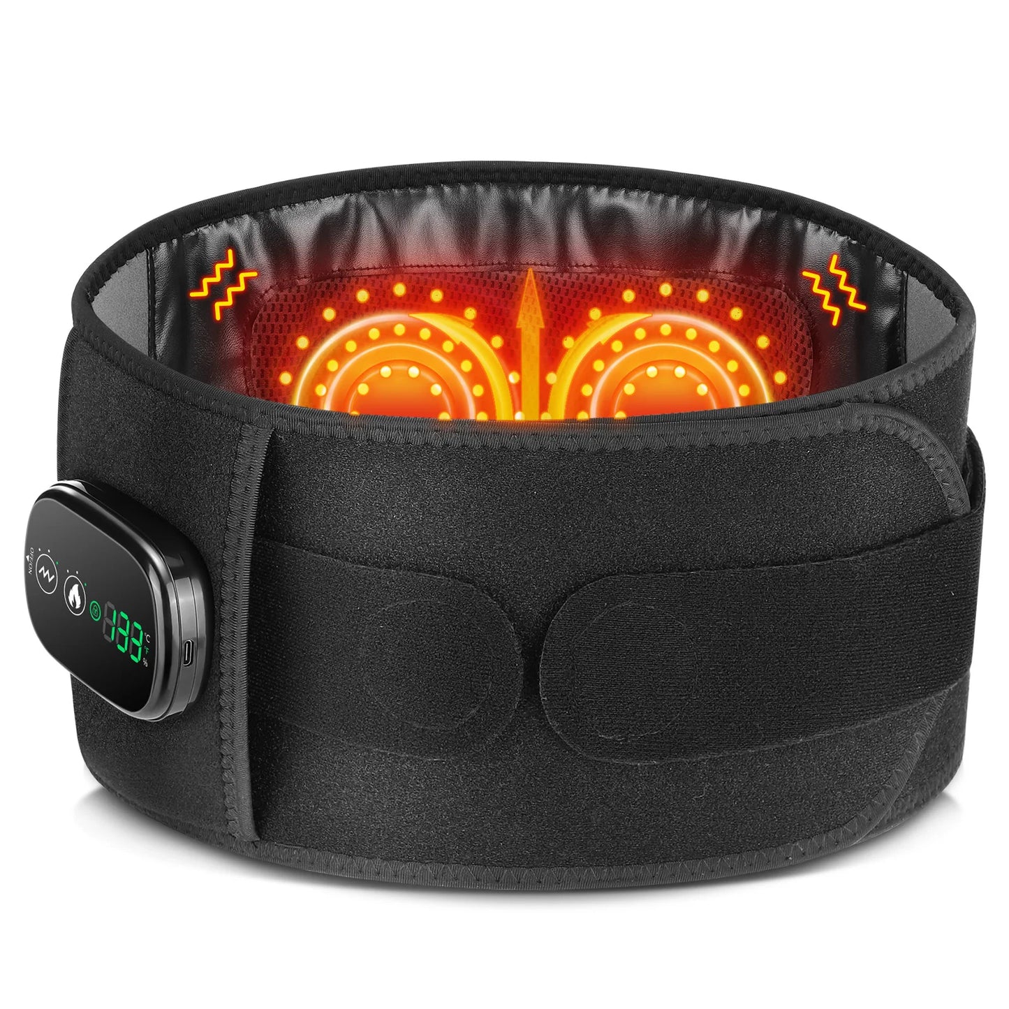 Hailicare Heated Waist Belt With Lumbar Support And Massage