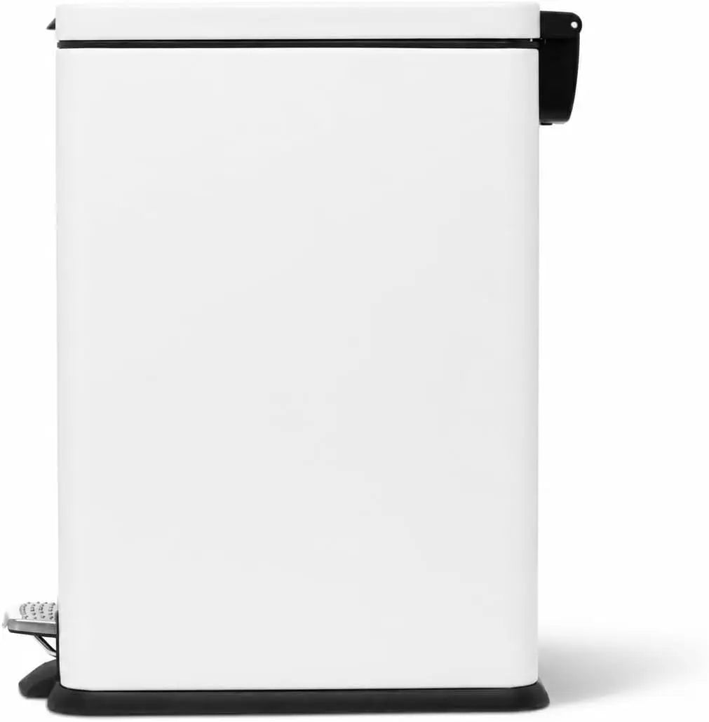 Slim Fit Kitchen Trash Can With Soft Close Pedal Lid
