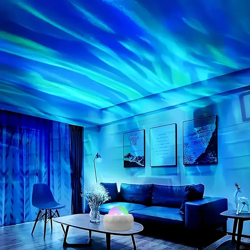 LED Aurora Galaxy Projector Night Light With Remote 360 Rotation