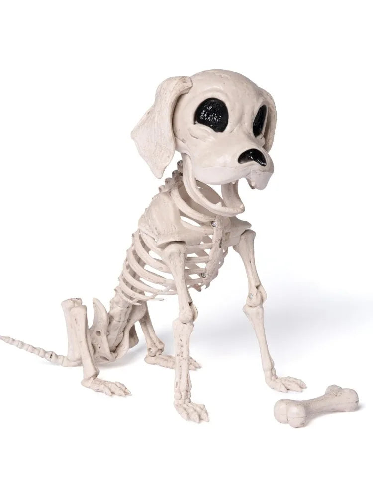 Posable Halloween Dog Skeleton With Realistic Movable Joints For Lawn Party