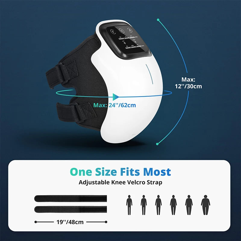 Medcursor Wireless Heated Knee Massager With Vibration And Hot Compress