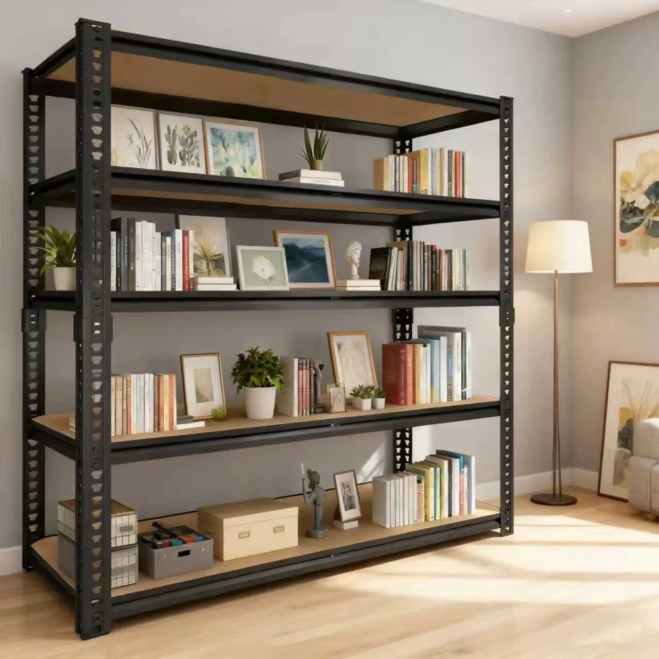 Sturdy Metal Storage Rack System Extra Wide Garage Shelving Adjustable