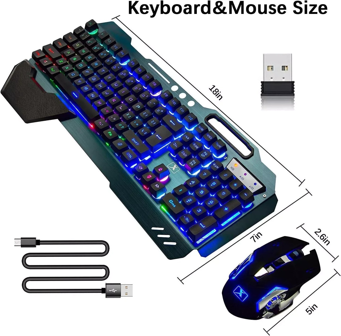 Ziyoulang Wireless Gaming Keyboard And Mouse Set Backlit