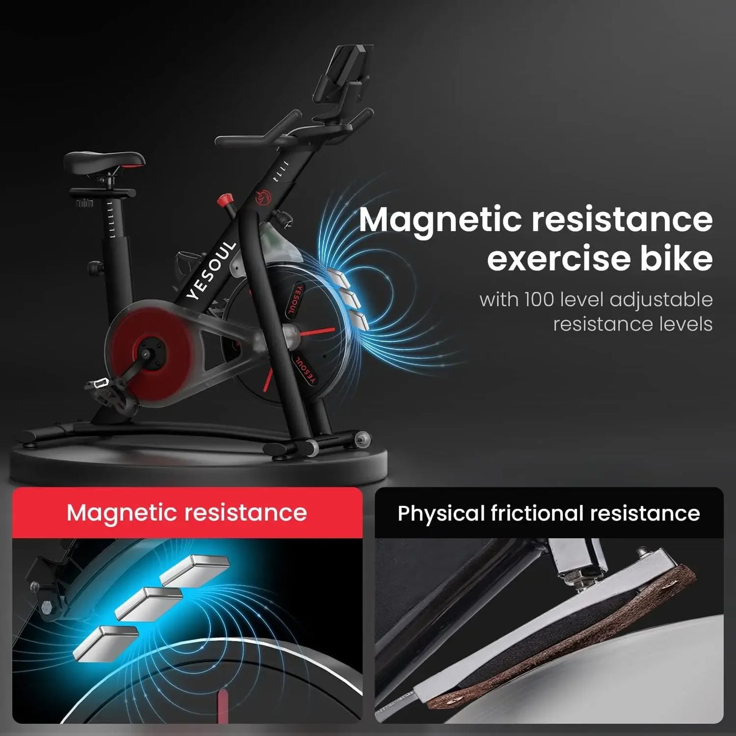 S3 Magnetic Resistance Indoor Exercise Bike For Home Use