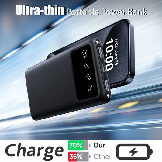20000mAh Dual USB Power Bank With LED Display Type-C And Micro Inputs