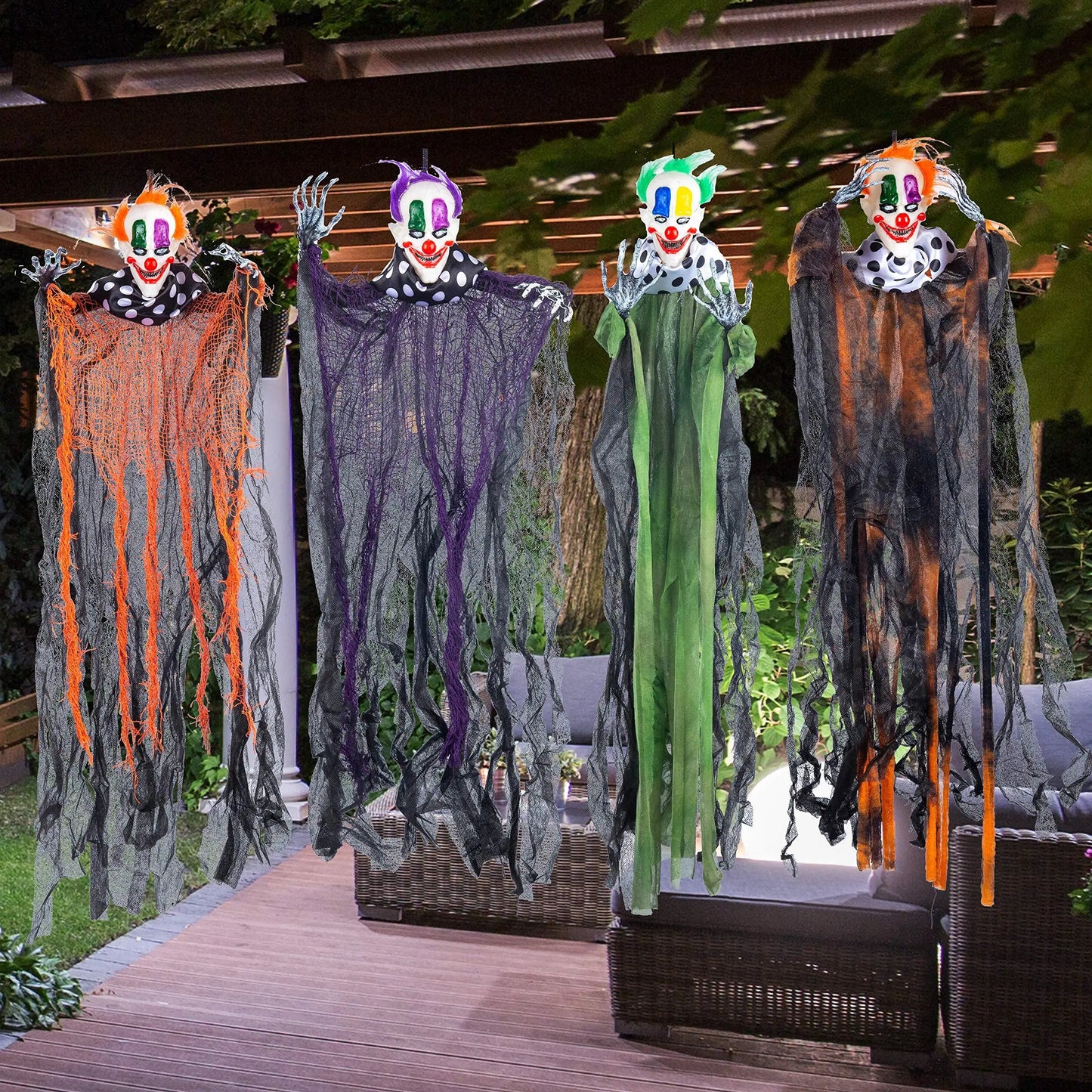 Hanging Clown Halloween Outdoor Garden Decorative Props