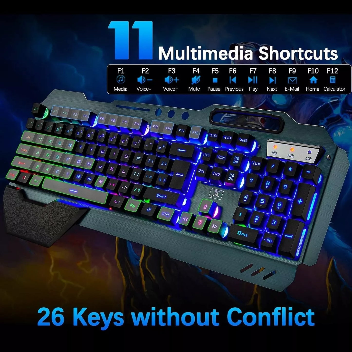 Ziyoulang Wireless Gaming Keyboard And Mouse Set Backlit