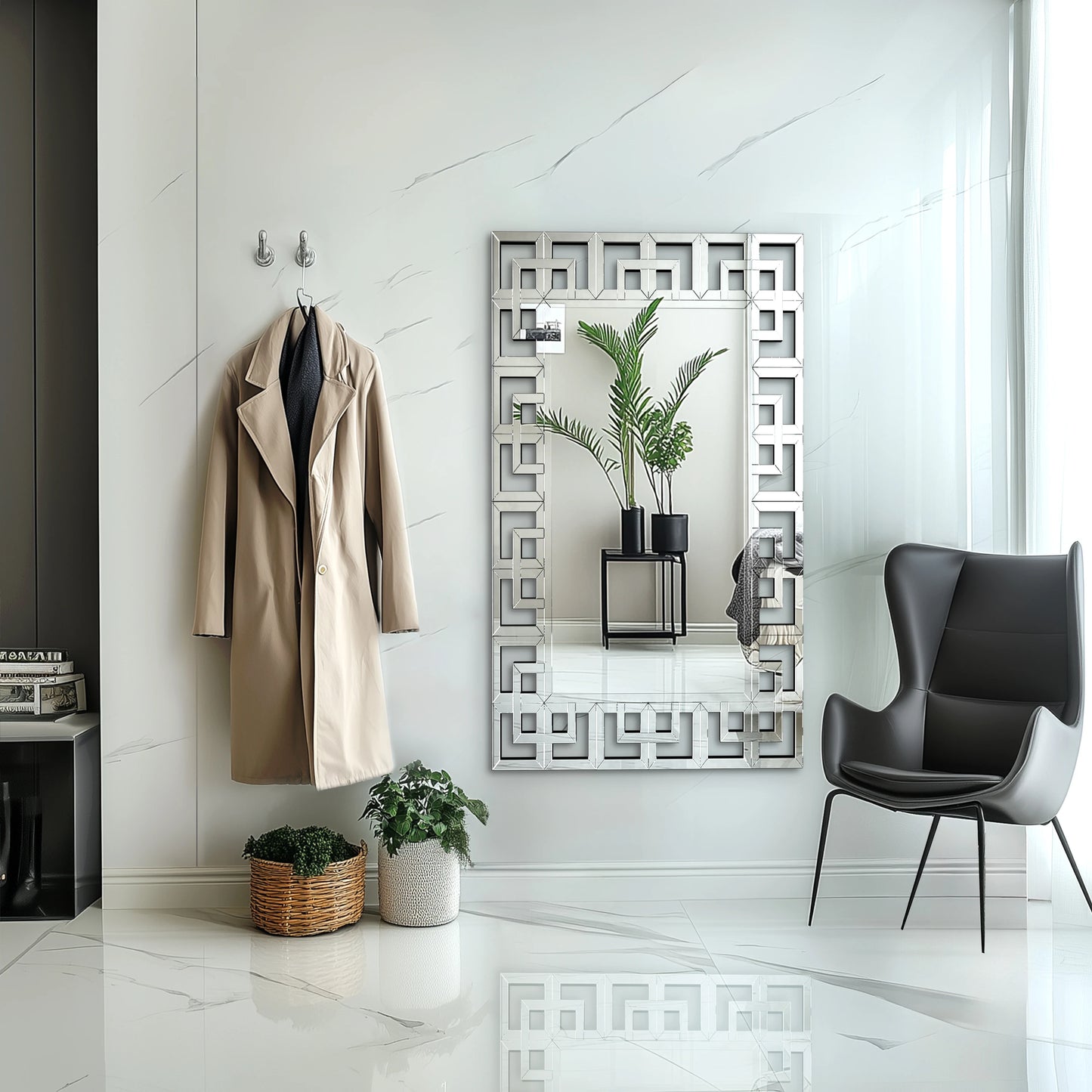 Premium Venetian Beveled Glass Wall Accent Art Mirror